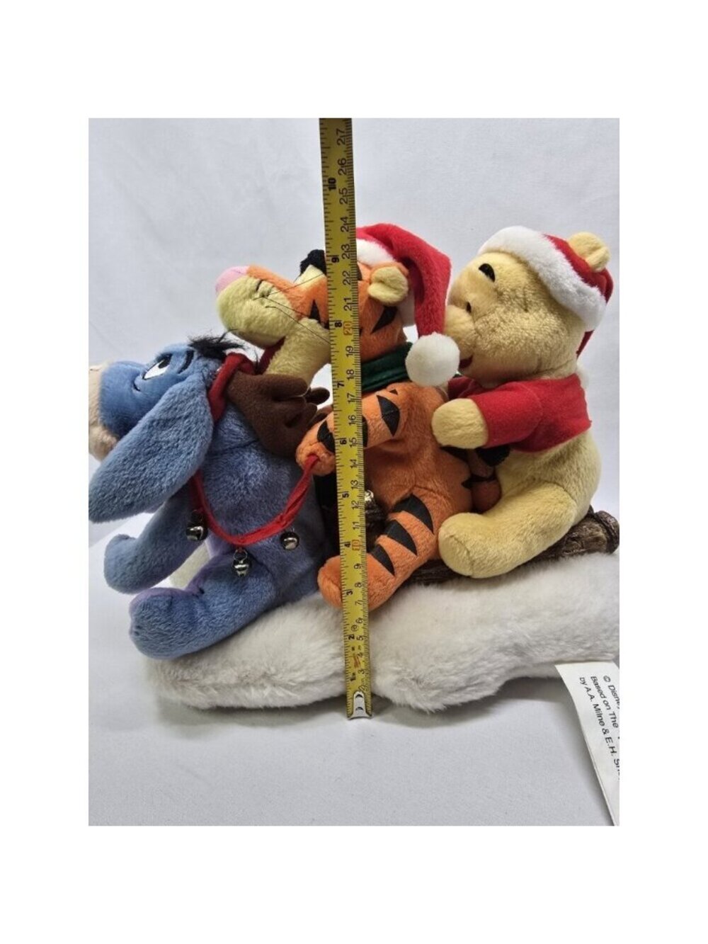 Gemmy Disney Winnie the Pooh Tigger Eeyore Christmas Sleigh Music/Motion Tested - Picture 6 of 14